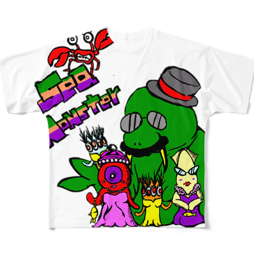 Sea Monster All-Over Print T-Shirt