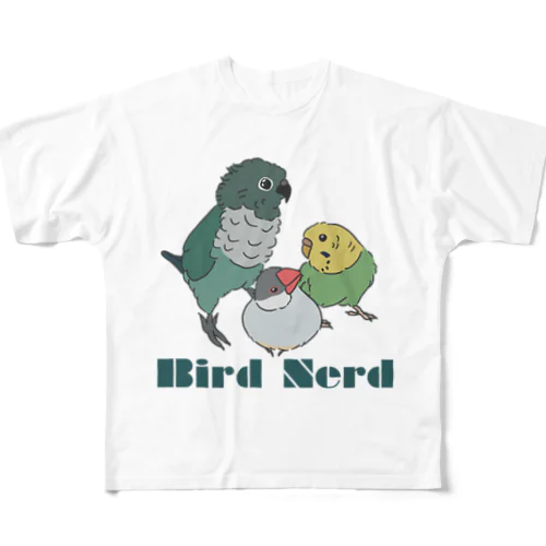 BIRD NERD フルグラフィックTシャツ