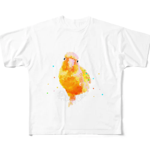 ウロコインコパイナップル All-Over Print T-Shirt