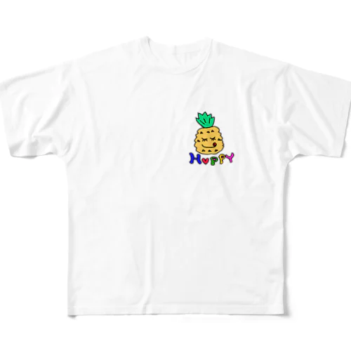 ハッピーパイナポー フルグラフィックTシャツ