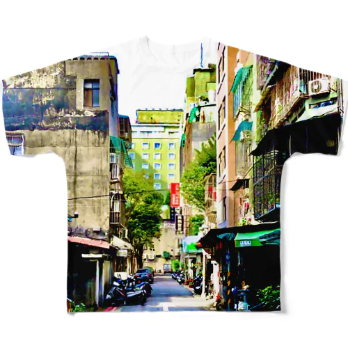 路地裏の日常 in TaiWaN フルグラフィックTシャツ