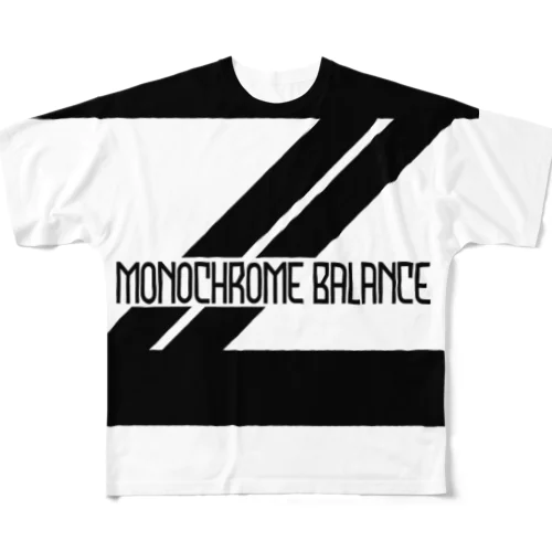 『MONOCHROME BALANCE』 All-Over Print T-Shirt