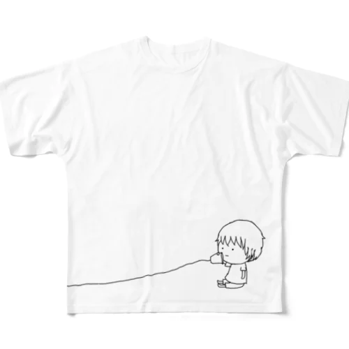糸電話・boys フルグラフィックTシャツ