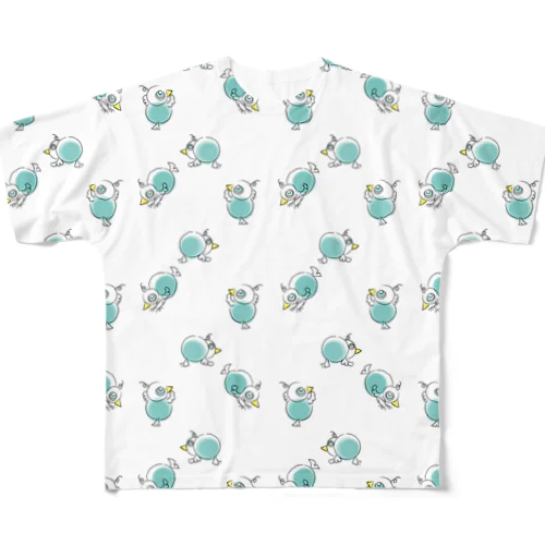 ビー玉インコ All-Over Print T-Shirt