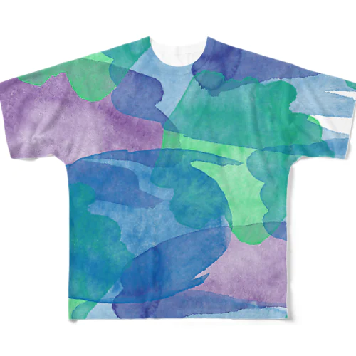 梅雨時の紫陽花。 All-Over Print T-Shirt