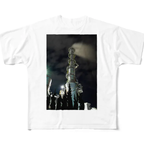 小名浜工場夜景 フルグラフィックTシャツ