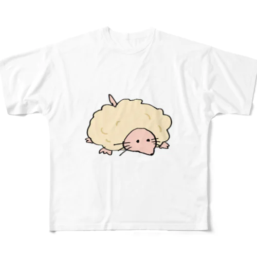 てんぷらのモグラ（文字無し） All-Over Print T-Shirt