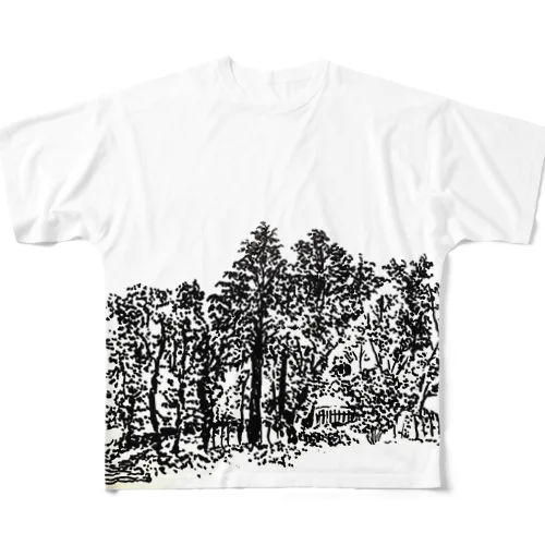 昼下りの公園 All-Over Print T-Shirt