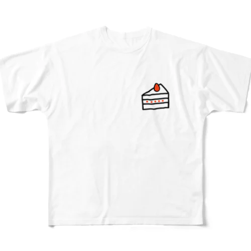 ショートケーキ フルグラフィックTシャツ