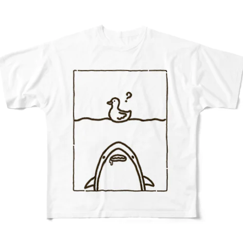 海の底からサメちゃん All-Over Print T-Shirt