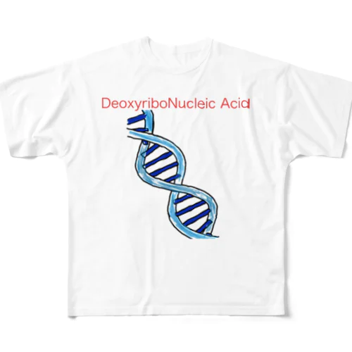 deoxyribonucleic acid 풀그래픽 티셔츠