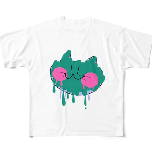 本性見せないねこ様 All-Over Print T-Shirt