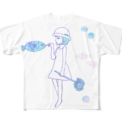 夏の少女 All-Over Print T-Shirt
