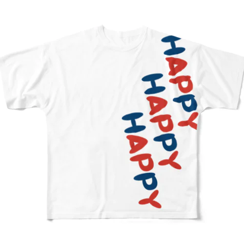 HAPPY HAPPY HAPPY！縦バージョン All-Over Print T-Shirt