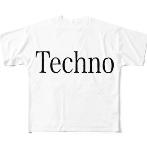 Techno inc フルグラフィックTシャツ