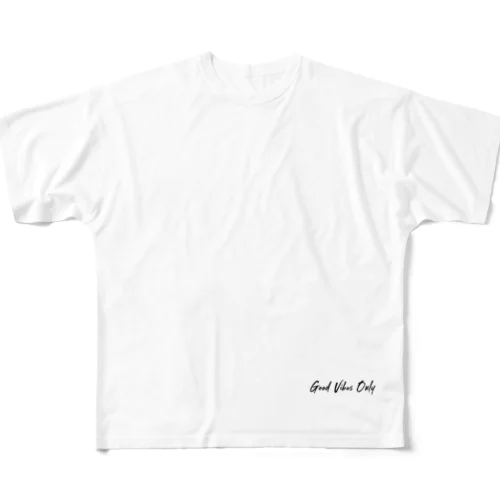 GoodVibesOnly フルグラフィックTシャツ