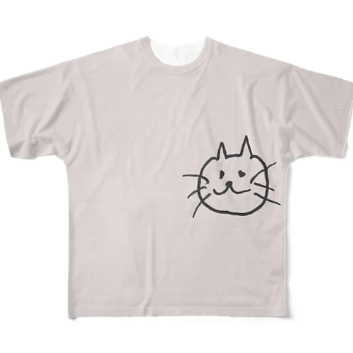 覗き見 フルグラフィックTシャツ