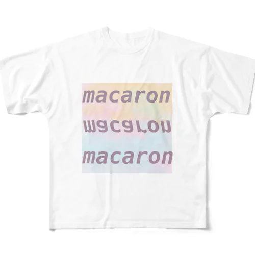 macaronロゴシリーズ フルグラフィックTシャツ