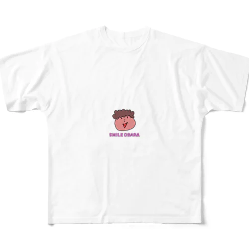 スマイルおばば All-Over Print T-Shirt
