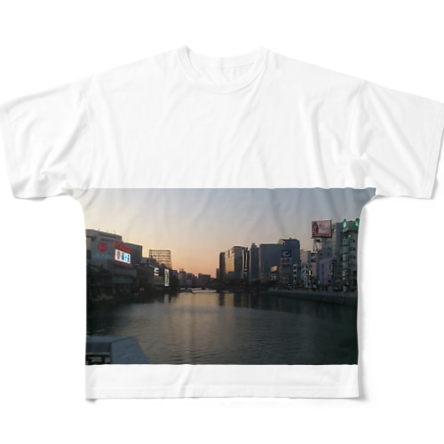 中州 All-Over Print T-Shirt