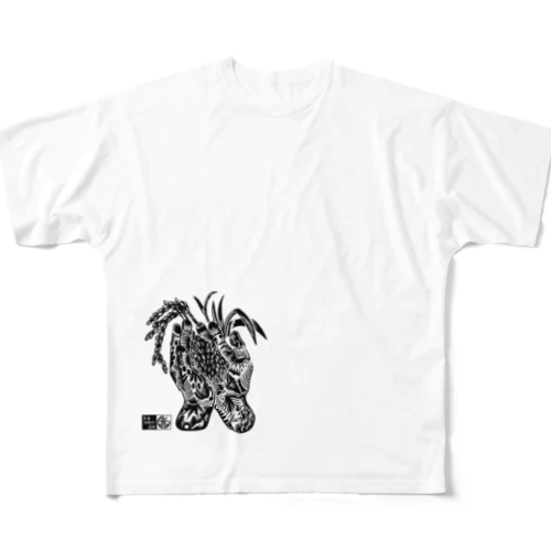 mudhands フルグラフィックTシャツ