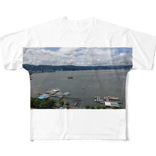 広大な湖 フルグラフィックTシャツ