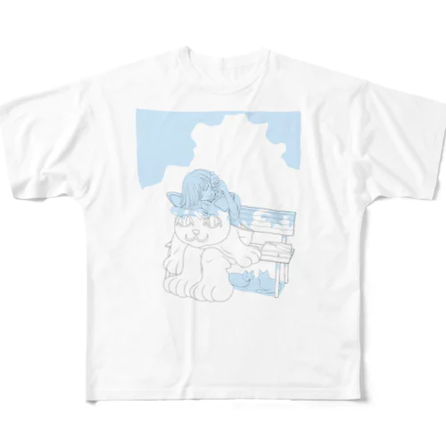 ねこのひとやすみ All-Over Print T-Shirt