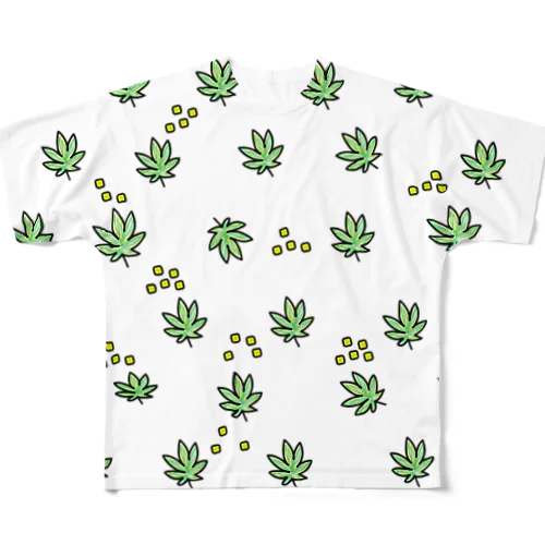 ヘンプ柄フルグラフィックTシャツ All-Over Print T-Shirt
