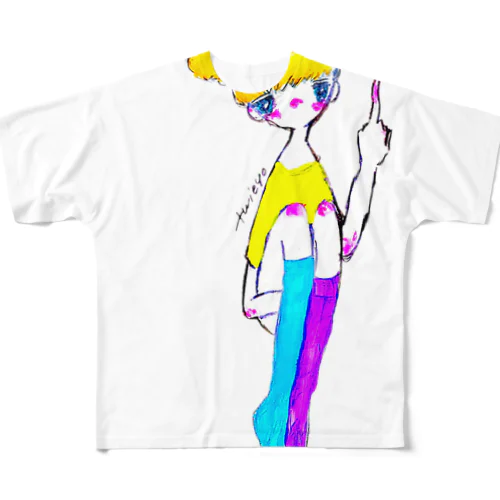 ファッキューガール All-Over Print T-Shirt