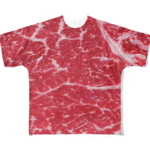 肉 フルグラフィックTシャツ