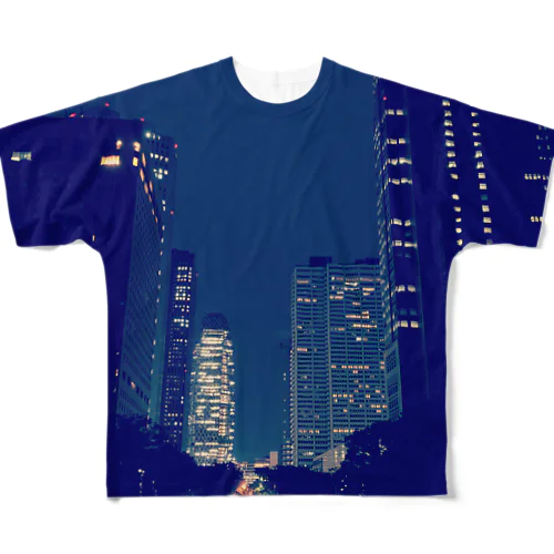 Shinjyuku-blue (park ver.) All-Over Print T-Shirt