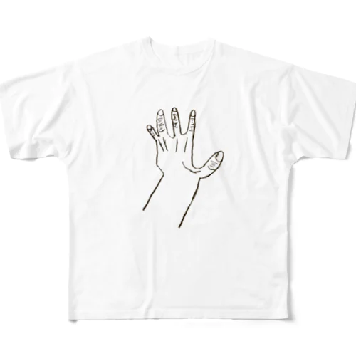 kan hand フルグラフィックTシャツ