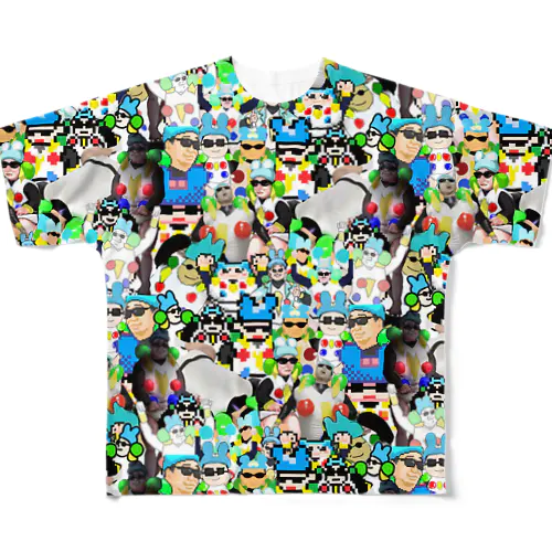 総柄風船のJ(小柄) All-Over Print T-Shirt