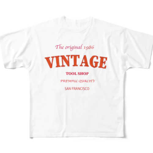 VINTAGE フルグラフィックTシャツ