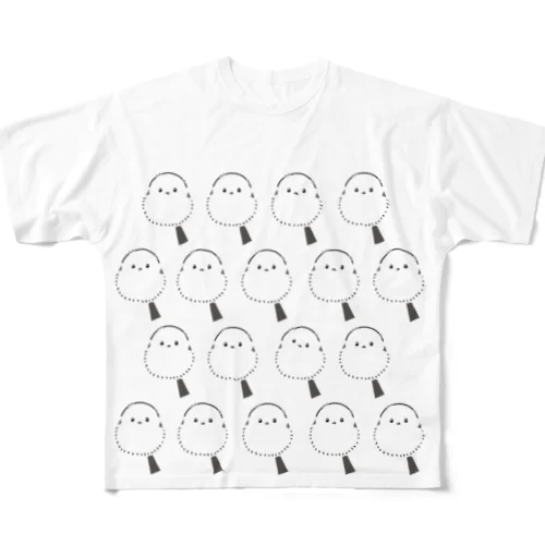 いっぱいシマエナガ All-Over Print T-Shirt