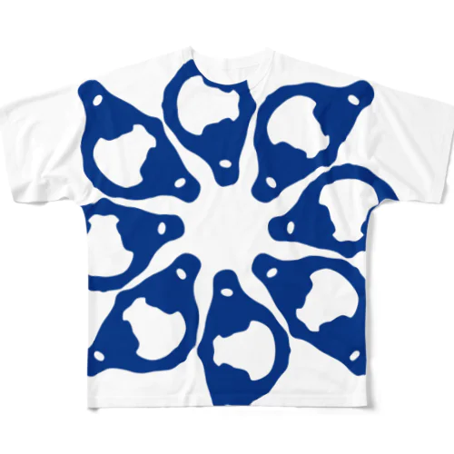 snowflakes (vertebrae a) フルグラフィックTシャツ