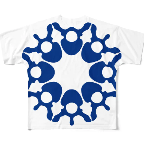 snowflakes (vertebrae c) フルグラフィックTシャツ