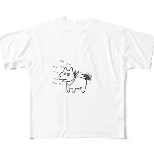 ゆるいいぬ フルグラフィックTシャツ