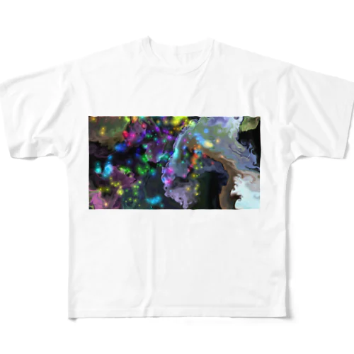 フルイド・コスモ All-Over Print T-Shirt