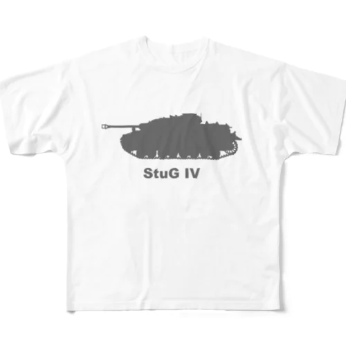 IV号突撃砲（グレー） フルグラフィックTシャツ