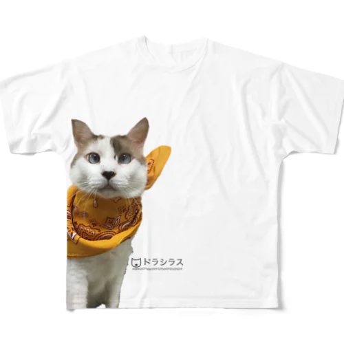 『ヘッポコ猫ドラ』　バンダナ フルグラフィックTシャツ