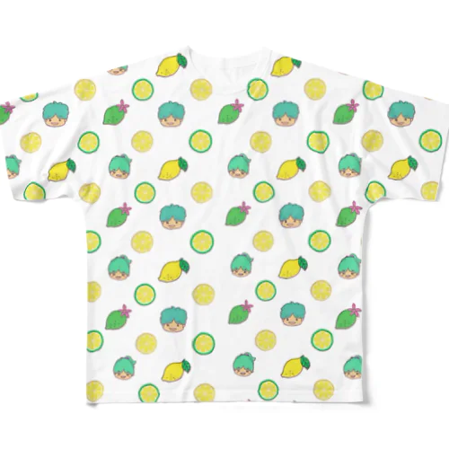 レモンとライム All-Over Print T-Shirt