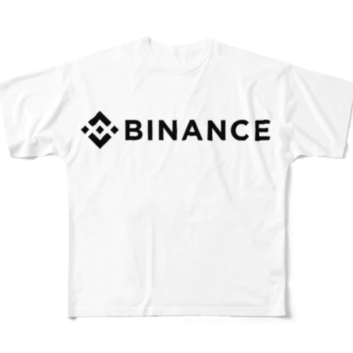 BINANCE-バイナンス- 黒ロゴ All-Over Print T-Shirt