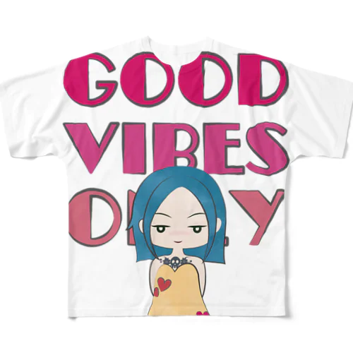 GOOD VIBES ONLY フルグラフィックTシャツ