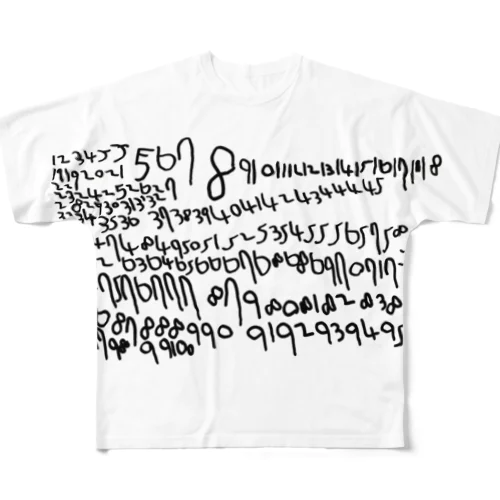 まるふぉんと１から100 All-Over Print T-Shirt