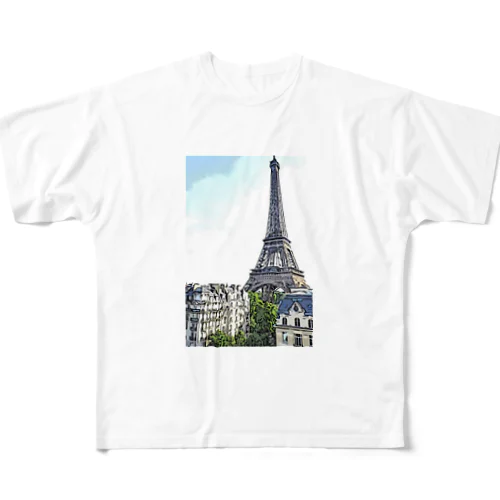 ヨーロッパ フルグラフィックTシャツ