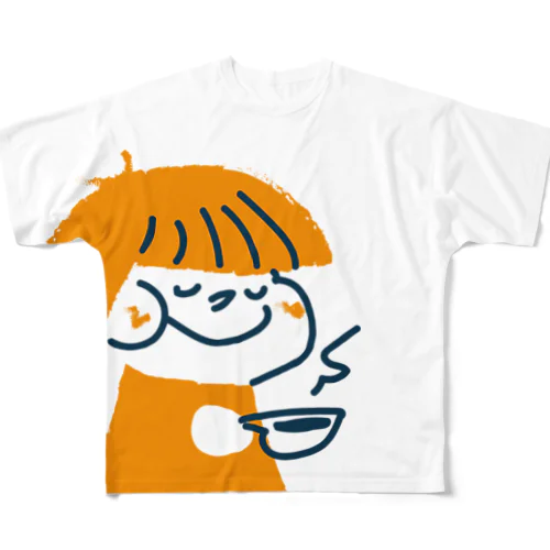 ひとくち餃子ひろやす（コーヒー） フルグラフィックTシャツ