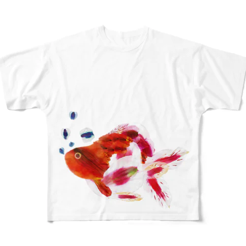 押し花金魚/Pressed flower goldfish フルグラフィックTシャツ