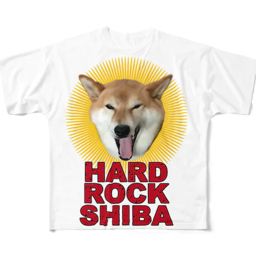 ハードロック柴犬 All-Over Print T-Shirt