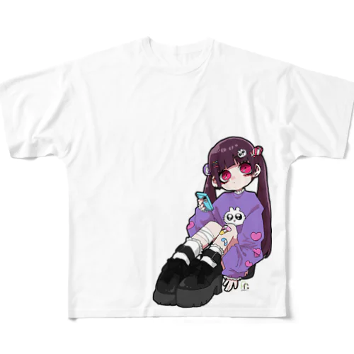 病みかわちゃん フルグラフィックTシャツ